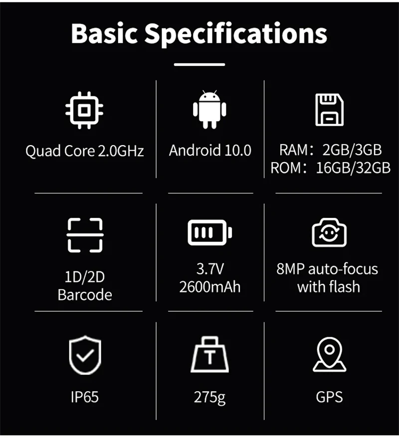 Wearable Android 10 Wristband PDA (WP201) — product view 5