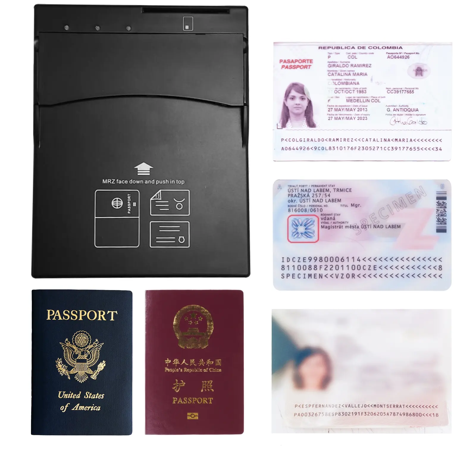 EPP201 Desktop OCR MRZ and Smart Card Reader — product view 3