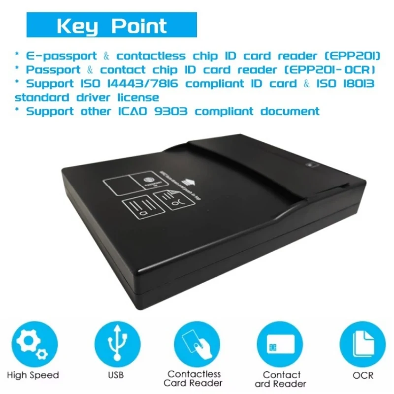 EPP201 Desktop OCR MRZ and Smart Card Reader — product view 2