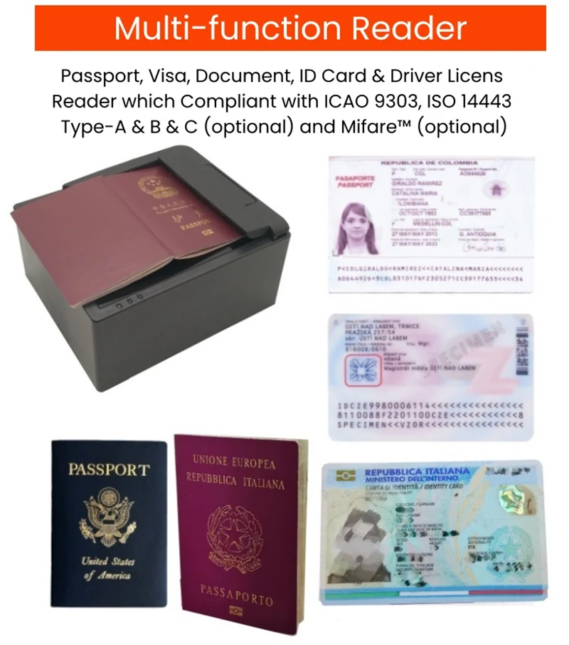 EPP202-MRZ Full Page Passport OCR Scanner — product view 2