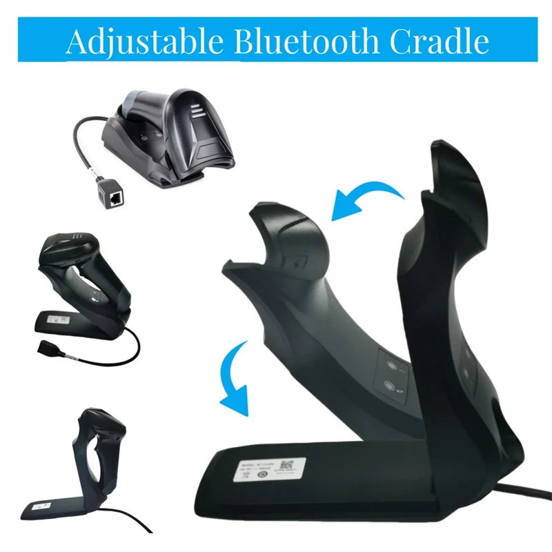 SG102 Long Range Barcode Scanner With Bluetooth Cradle with its cradle