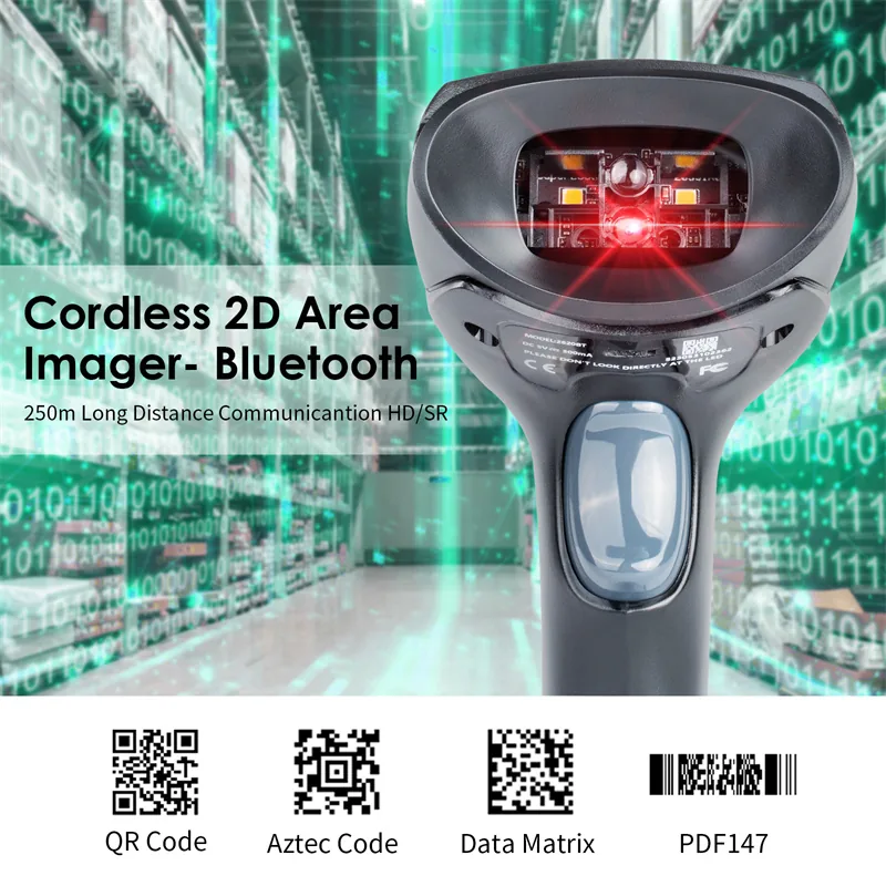 SG102 Long Range Bluetooth QR Code Scanner — product view 2
