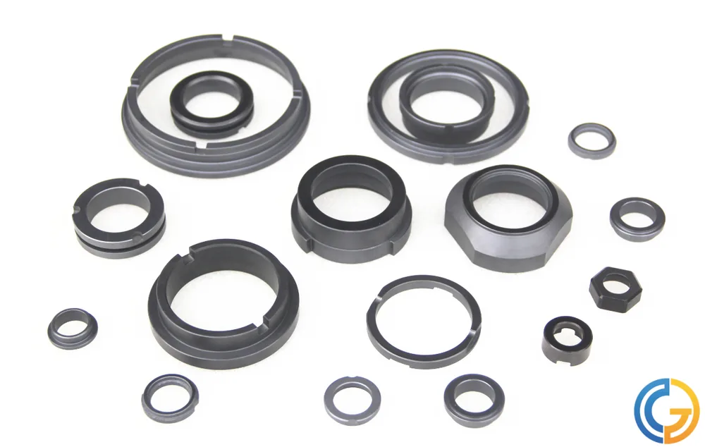 Sintered silicon carbide seal rings and seal faces