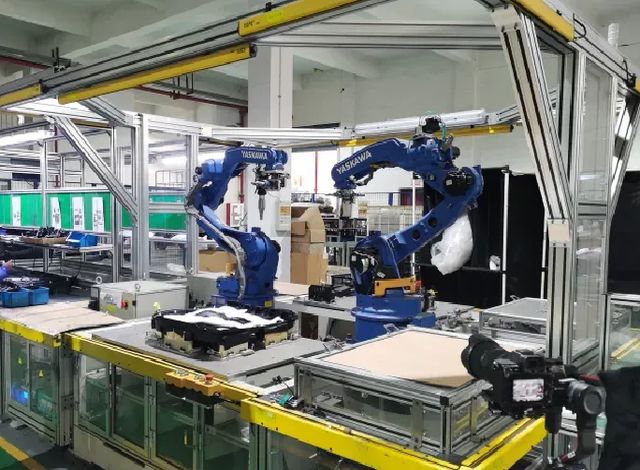 Automated assembly line inside a partner factory