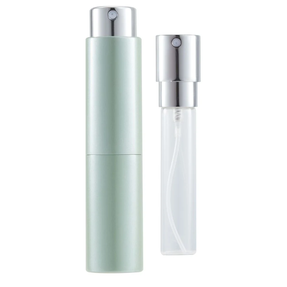 GOOD Twist Series 10ml beside its metal funnel and dispenser pump