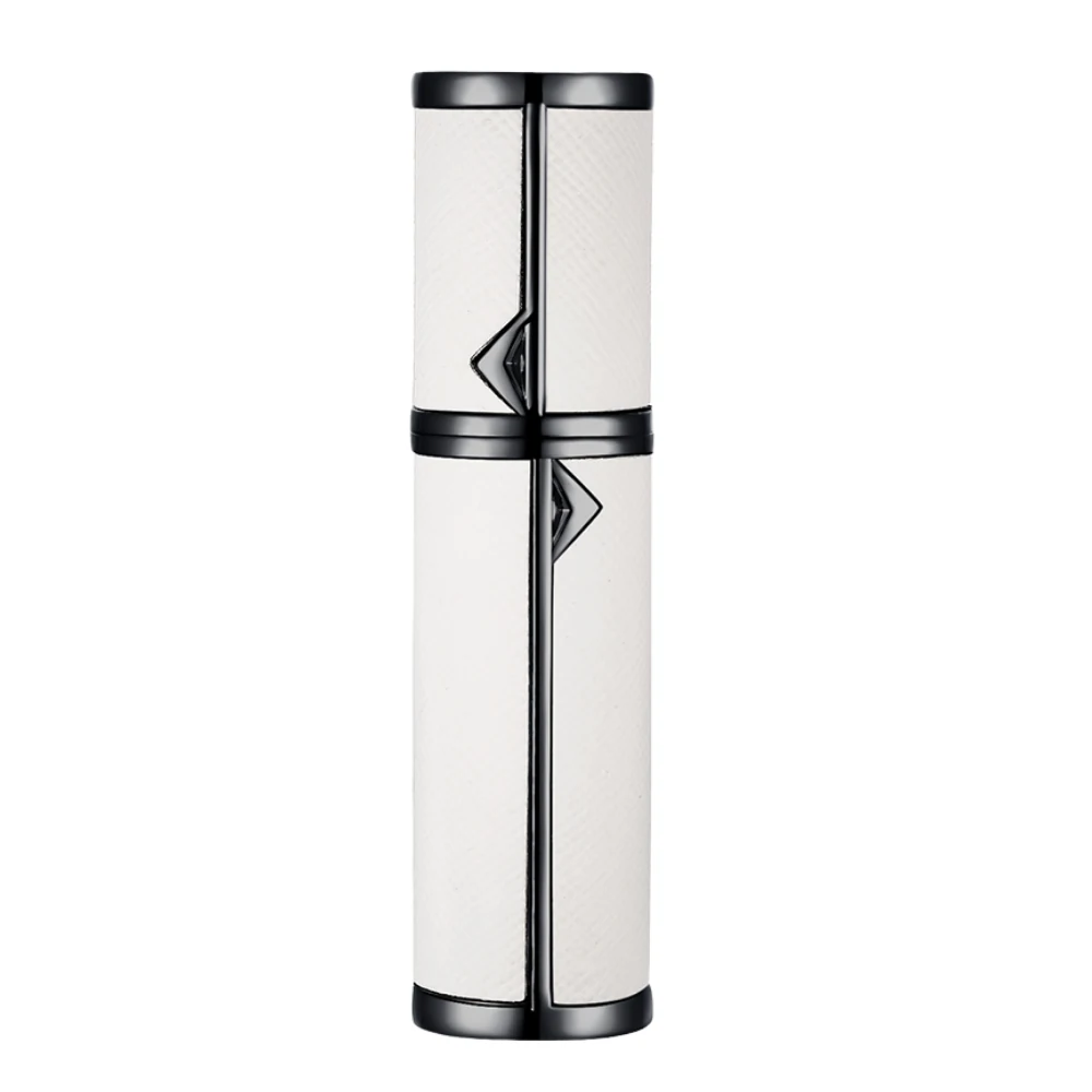 GOOD PLUS J Series 5ml Black Edge beside its metal funnel and dispenser pump