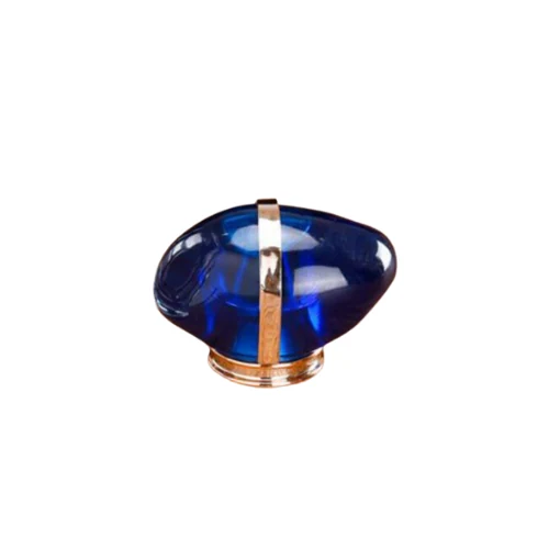 Cobalt Domed Oval Perfume Cap photographed against a white background