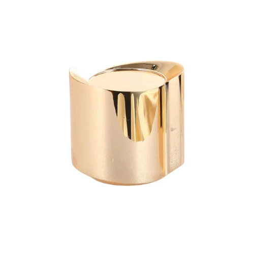 Angled Rose Gold Cylinder Perfume Cap photographed against a white background