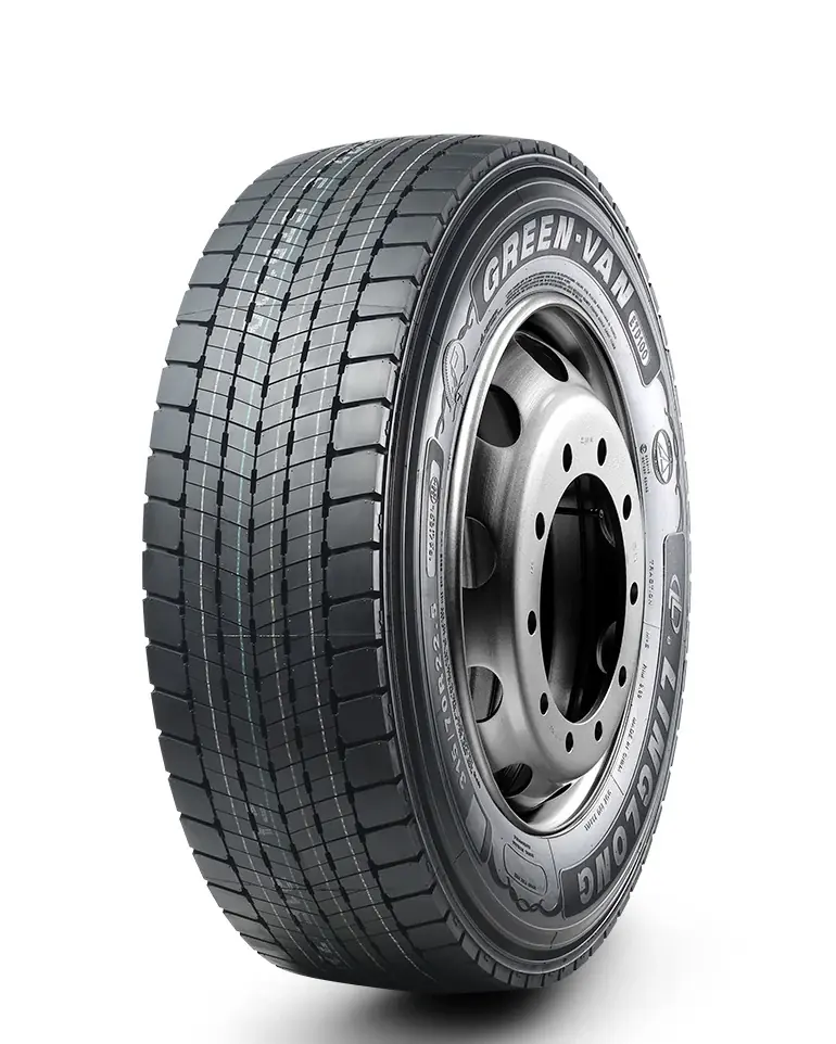 ETD100-New radial truck tyre with hidden groove tread pattern and M+S and 3PMSF markings