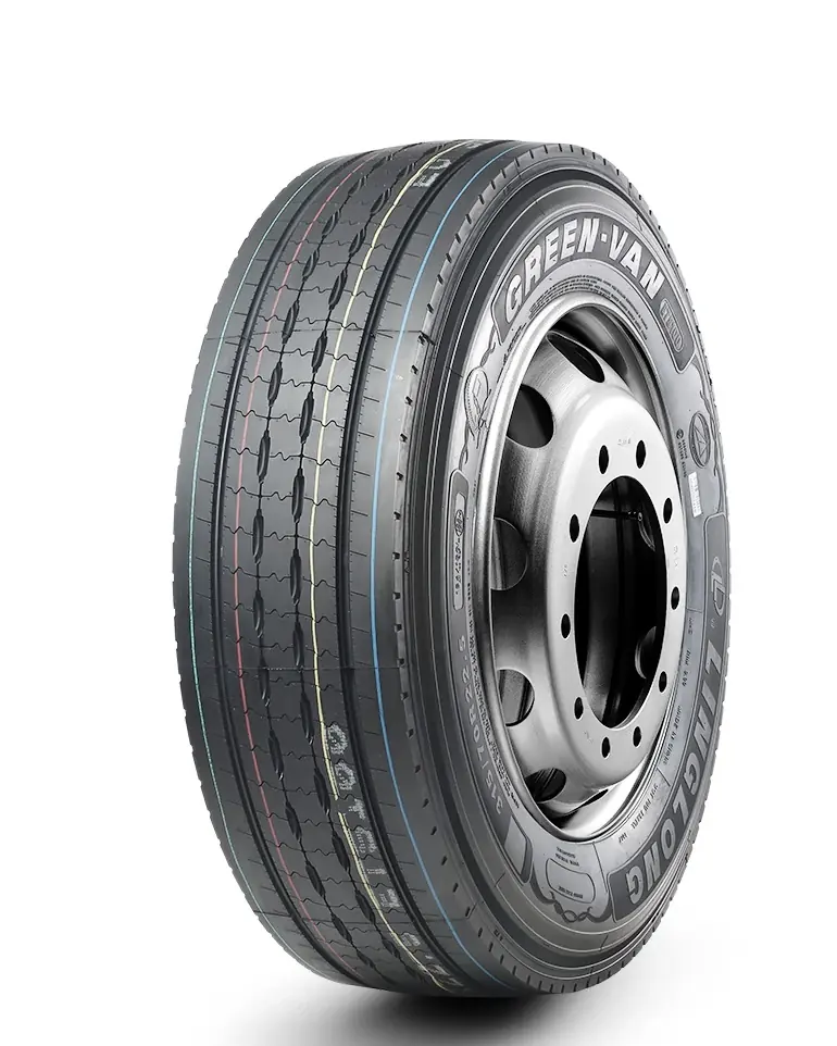 ETS100-New radial steer axle truck tyre with hidden groove tread pattern and low rolling resistance design