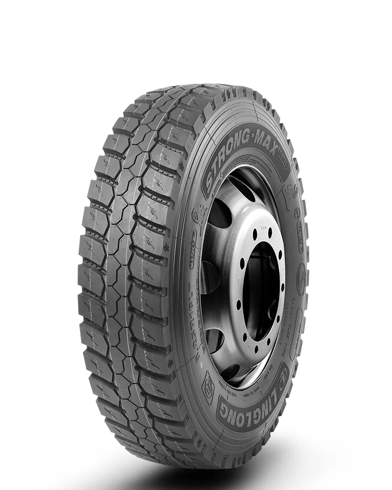 KMA653-New radial truck tyre with block tread pattern, thick sidewall, and stone rejection groove design
