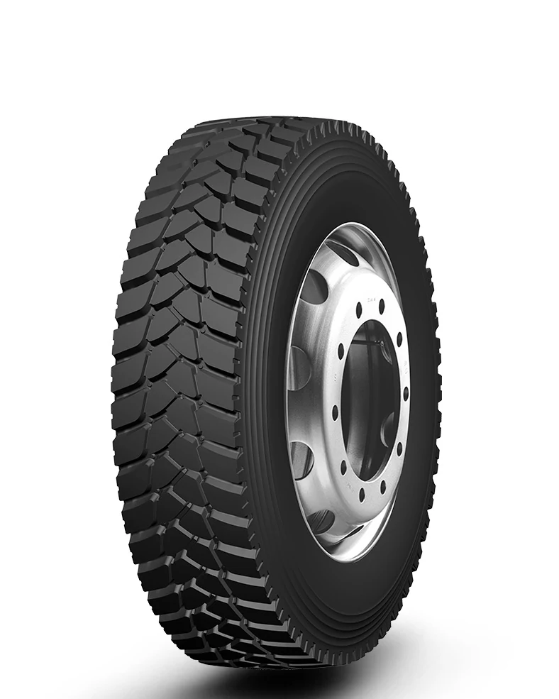 KMD402-New radial drive axle truck tyre with block tread pattern and reinforced sidewall