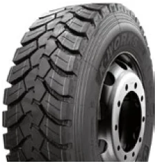 KMD406-New radial drive axle truck tyre with block tread pattern and reinforced sidewall