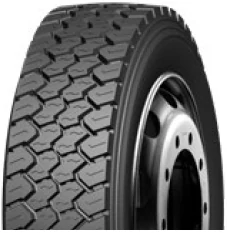 KTD23-New radial drive-axle truck tyre with horizontal tread pattern, shoulder grooves, and open design for heat dissipation