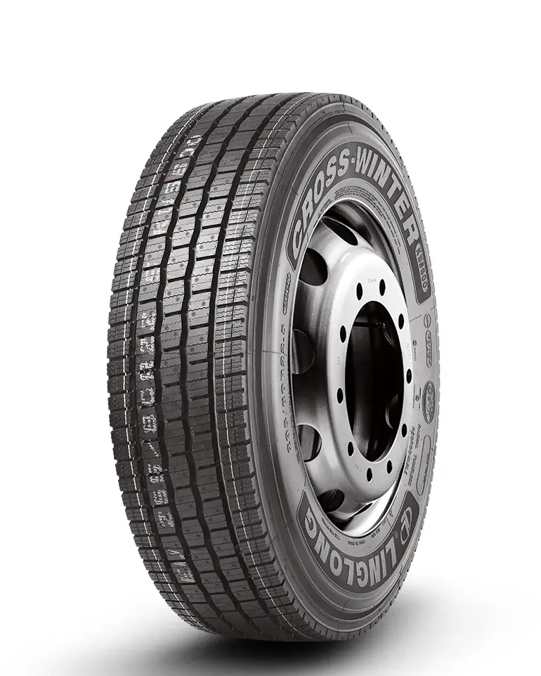 KWS600-New radial truck tyre for steer and trailer axle, showing winter tread pattern and M+S and 3PMSF markings