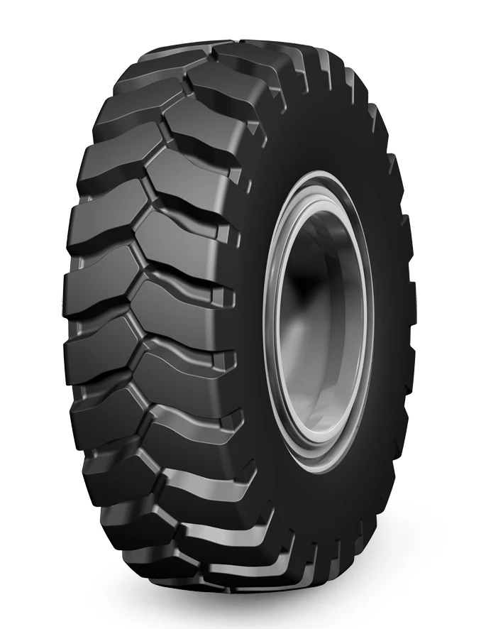 LB02SD(L-5) radial OTR loader tyre with massive tread blocks, deep tread depth, and reinforced sidewall