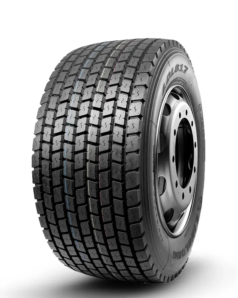 LDL817 radial long haul drive truck tyre with block tread pattern and 14.00 standard rim