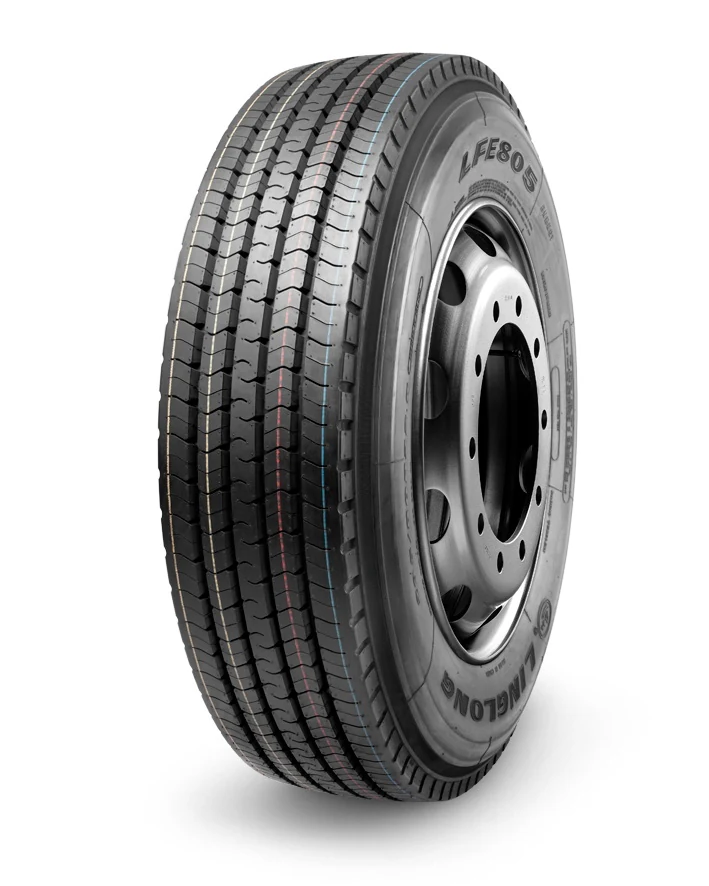 LFE805 radial steer tyre with S-shaped groove bottom and symmetrical tread pattern
