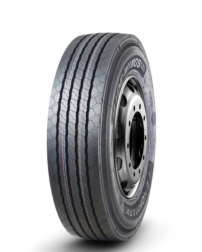LFL177-New radial steer axle truck tyre with optimized shoulder block pattern and S-type variable angle grooves