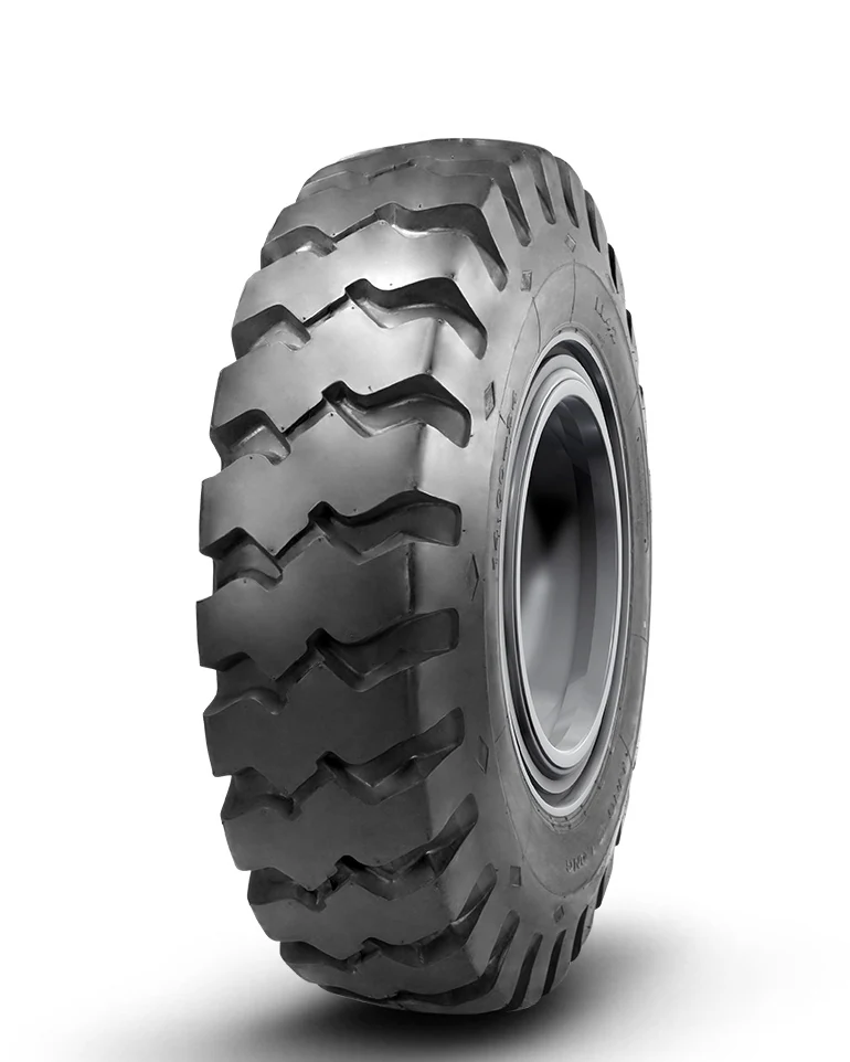 LL42(E-3) bias OTR tyre for dump truck with block tread pattern and self-cleaning grooves