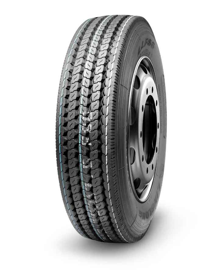 LLF86 radial truck tyre in 215/75R17.5 size with block tread pattern and ETRTO marking on sidewall