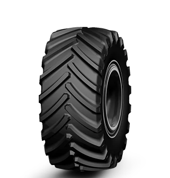 LR8000 radial agricultural tyre with deep tread pattern and wide section, mounted on a DW25B rim