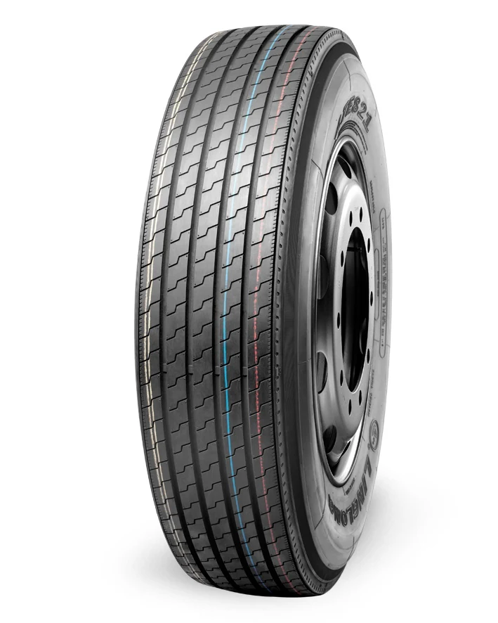 LTE821 radial trailer tyre with shoulder sipes and smooth tread pattern for low noise and fuel efficiency