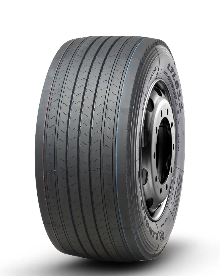 LTL811 radial trailer axle truck tyre with 445/50R22.5 size, 10.5 mm tread depth, and standard rim 14.00