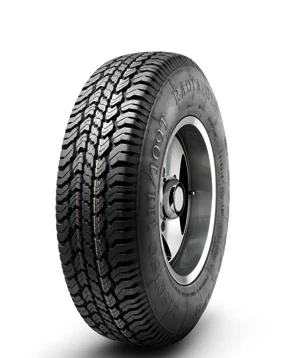 RADIAL616 radial light truck tyre with all-terrain tread pattern and reinforced sidewall