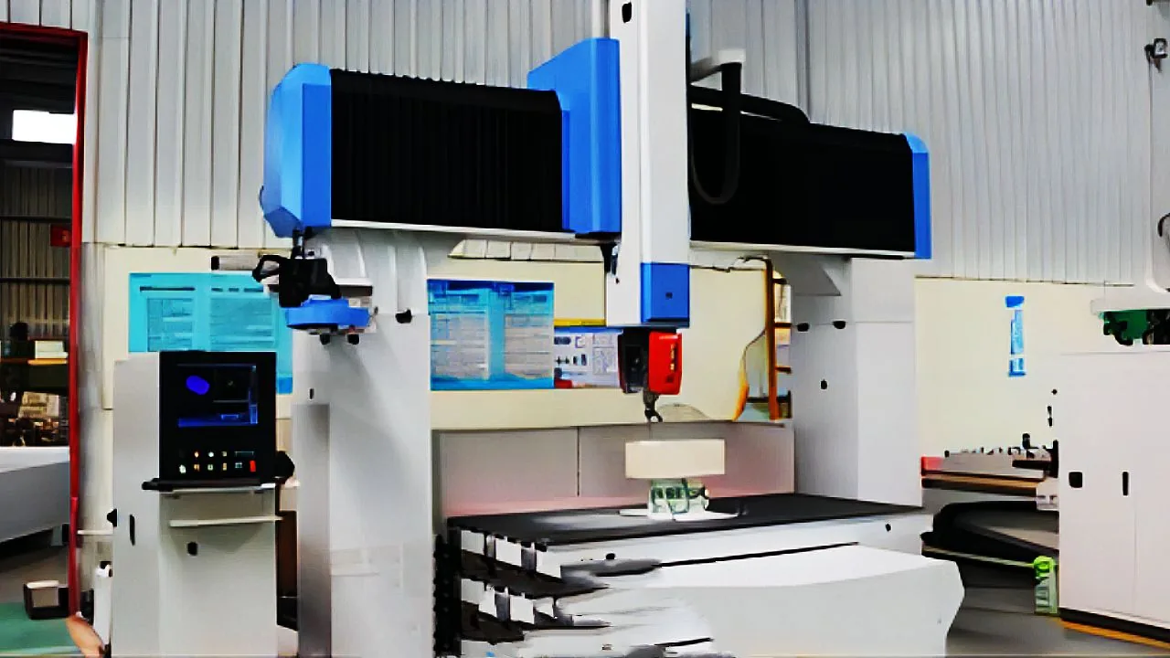 Large gantry-style CNC machining centre on a factory floor