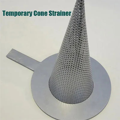 Temporary cone strainers produced by Wodong