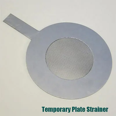 Temporary plate strainers produced by Wodong Wire Mesh Products in Anping China