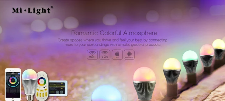 9W RGBW Smart WiFi LED Bulb - application example