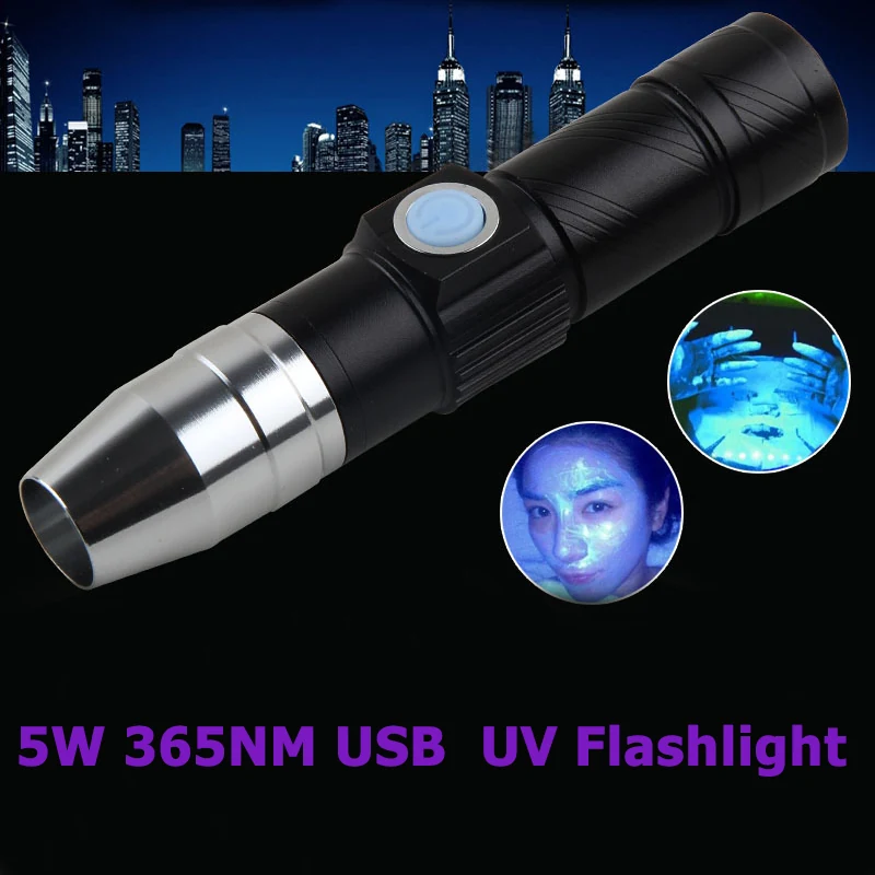 Mini 365nm UV LED Flashlight from C&R Group