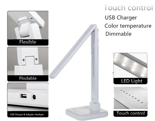 Touch Control Dimmable LED Desk Lamp - packaging