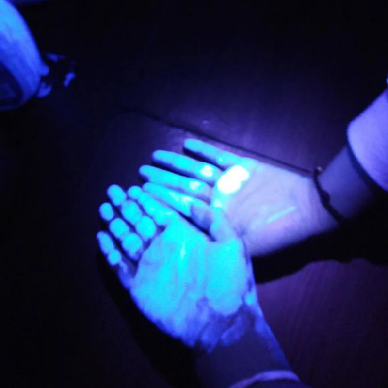 Mini 365nm UV LED Flashlight - application example