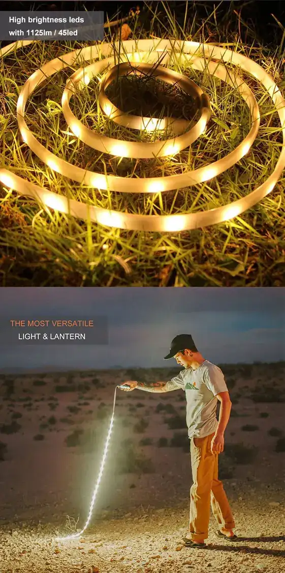 Portable Waterproof Camping LED Strip Light 1.5m - installation detail