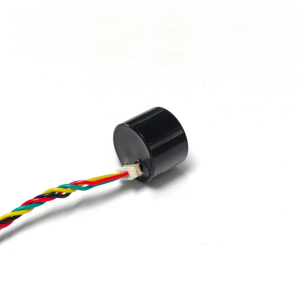 Rear view of Ultrasonic Material Recognition Sensor 2 showing the sealed back face and the side-exit connector