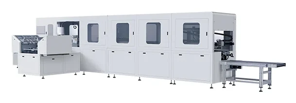 GR-1100ZA fully automatic collapsible box spraying and assembly line