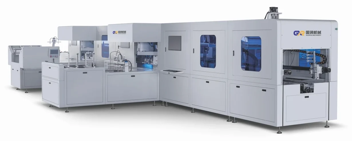 GR-1200ZA 7-link board collapsible box forming machine full line layout