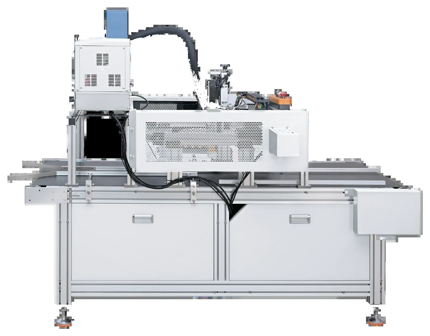 GR-500B online glue drawing machine used in post-press box assembly lines