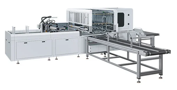GR-950WA assembly machine with infeed and outfeed conveyors