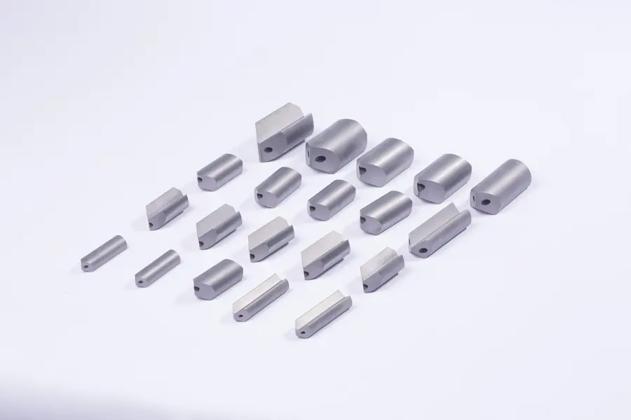 Gun drill blanks showing the flute and the coolant hole