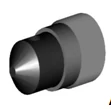 Stepped nozzle profile with a tapered inlet