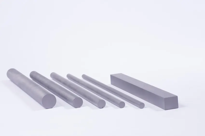 Solid carbide rods and a square blank