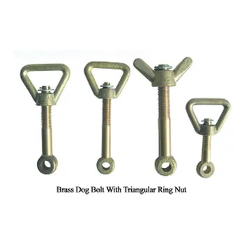Brass Dog Bolt with Wing Nut view 2