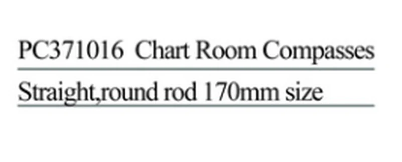 Specification sheet for Chart Room Compasses showing catalogue codes, sizes and ratings