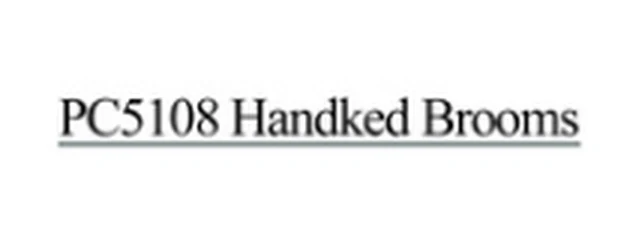 Specification sheet for Handled Brooms showing catalogue codes, sizes and ratings