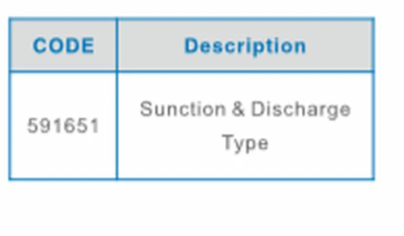 Specification sheet for Pneumatic Drum Pump showing catalogue codes, sizes and ratings