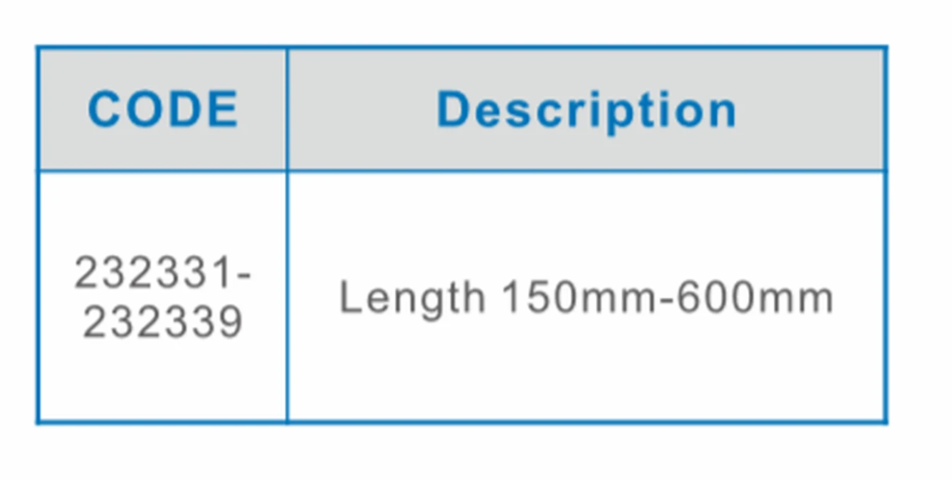Specification sheet for Steel Marline Spiles showing catalogue codes, sizes and ratings